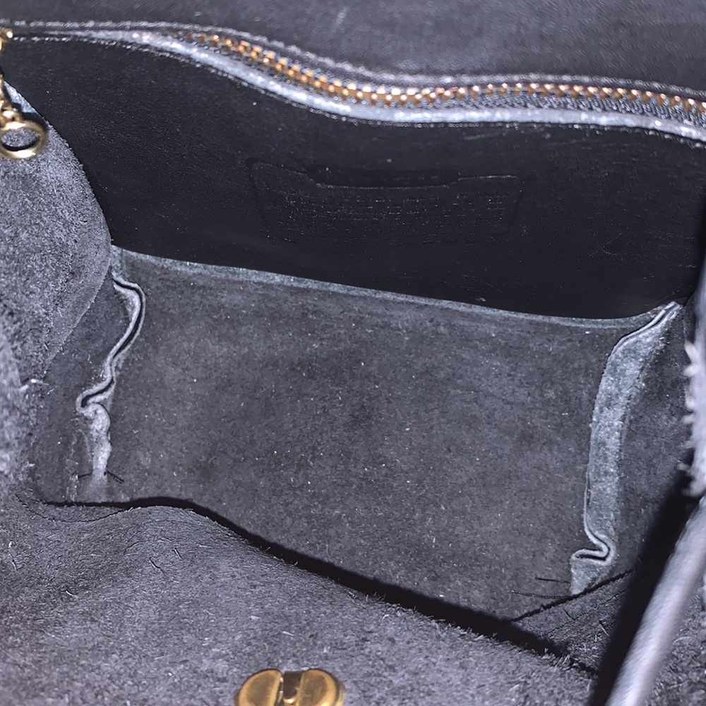 VINTAGE Coach Y2K 90s mini black leather backpack top handle adjustable VGUC - Picture 9 of 16